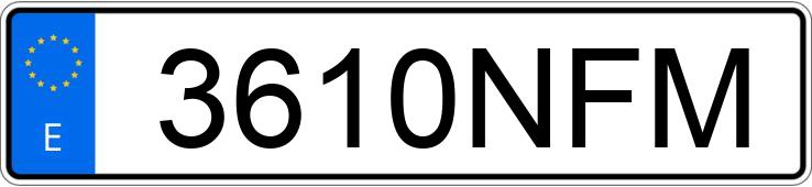 Numer rejestracyjny 3610NFM posiada CITROEN JUMPER