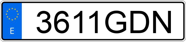 Numer rejestracyjny 3611GDN posiada FORD TRANSIT 350 CAAB EL 115