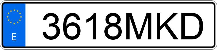 Numer rejestracyjny 3618MKD posiada MG ZS