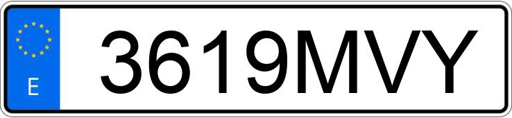 Numer rejestracyjny 3619MVY posiada SUZUKI SWACE