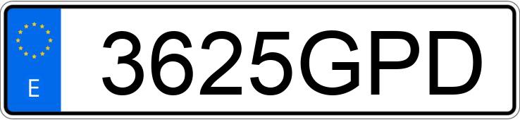 Numer rejestracyjny 3625GPD posiada SEAT IBIZA