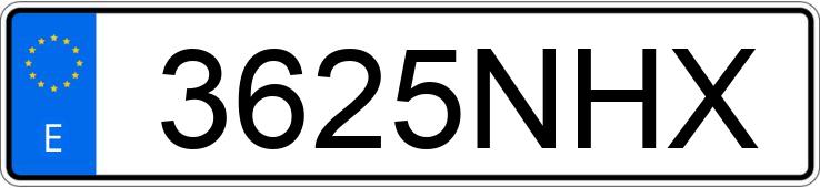 Numer rejestracyjny 3625NHX posiada RENAULT MASTER