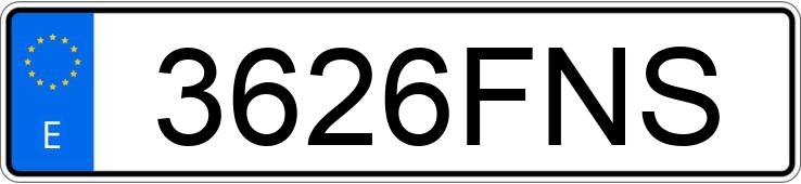 Numer rejestracyjny 3626FNS posiada TOYOTA AURIS