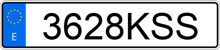 Numer rejestracyjny 3628KSS posiada SEAT LEON
