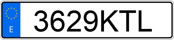 Numer rejestracyjny 3629KTL posiada SEAT IBIZA