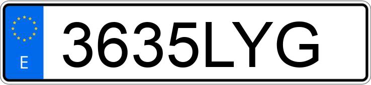 Numer rejestracyjny 3635LYG posiada MERCEDES C (206)