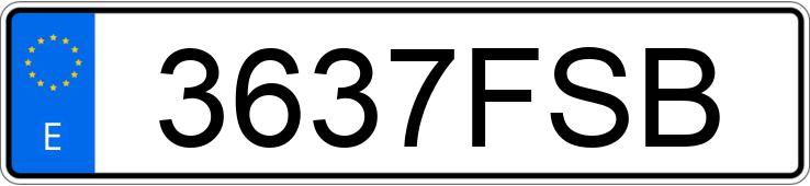 Numer rejestracyjny 3637FSB posiada CITROEN XSARA