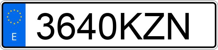 Numer rejestracyjny 3640KZN posiada PEUGEOT RIFTER