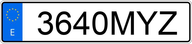 Numer rejestracyjny 3640MYZ posiada TOYOTA C-HR