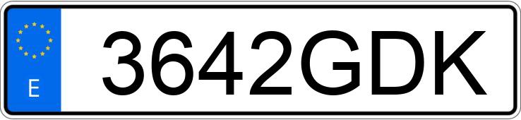 Numer rejestracyjny 3642GDK posiada SEAT IBIZA