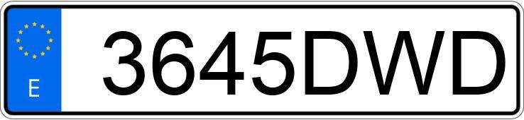 Numer rejestracyjny 3645DWD posiada PEUGEOT 407