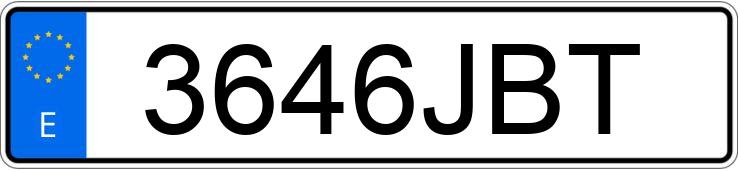 Numer rejestracyjny 3646JBT posiada KIA RIO