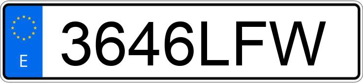 Numer rejestracyjny 3646LFW posiada SEAT LEON