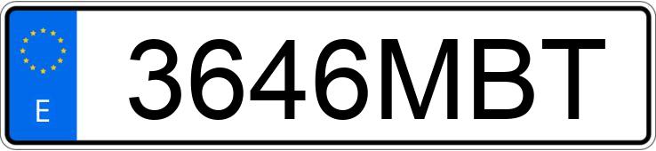 Numer rejestracyjny 3646MBT posiada FORD PUMA