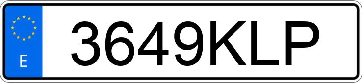 Numer rejestracyjny 3649KLP posiada AUDI A4