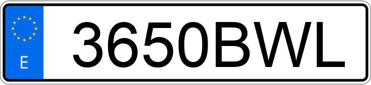 Numer rejestracyjny 3650BWL posiada SAAB 9-3