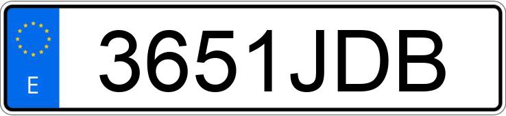 Numer rejestracyjny 3651JDB posiada HONDA CIVIC