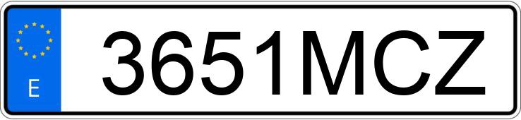 Numer rejestracyjny 3651MCZ posiada VOLKSWAGEN TIGUAN ALLSPACE