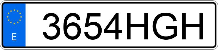 Numer rejestracyjny 3654HGH posiada RENAULT MEGANE