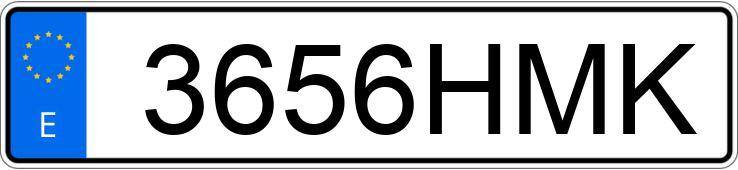 Numer rejestracyjny 3656HMK posiada RENAULT LAGUNA