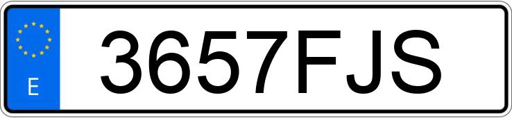 Numer rejestracyjny 3657FJS posiada PEUGEOT 207