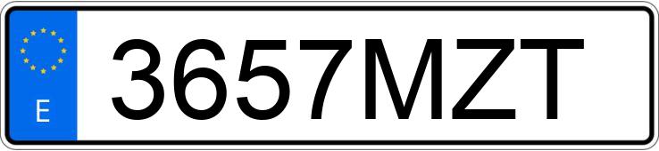 Numer rejestracyjny 3657MZT posiada AUDI A3