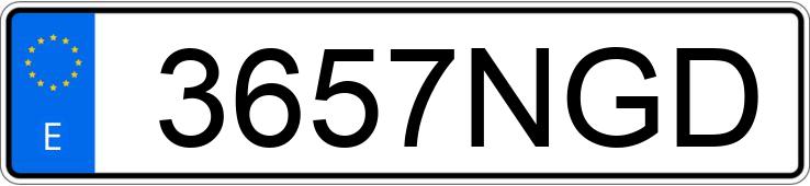 Numer rejestracyjny 3657NGD posiada MERCEDES A (177)