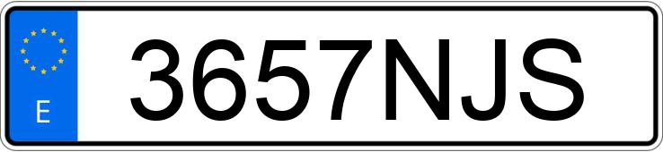 Numer rejestracyjny 3657NJS posiada BMW SERIE 3