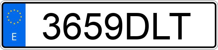 Numer rejestracyjny 3659DLT posiada VOLKSWAGEN TOURAN