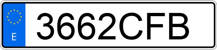 Numer rejestracyjny 3662CFB posiada SEAT IBIZA