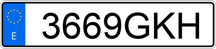 Numer rejestracyjny 3669GKH posiada TOYOTA AYGO