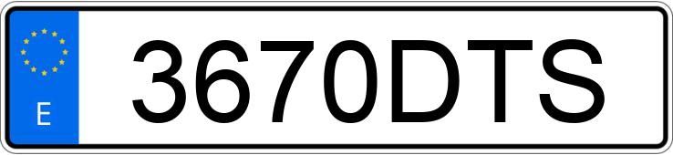 Numer rejestracyjny 3670DTS posiada BMW SERIE 5