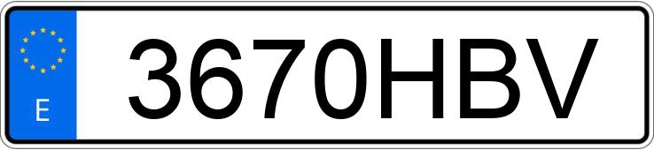 Numer rejestracyjny 3670HBV posiada SEAT LEON