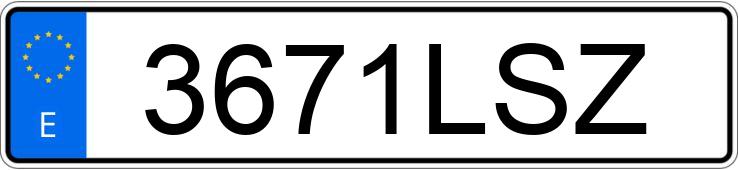 Numer rejestracyjny 3671LSZ posiada RENAULT MEGANE