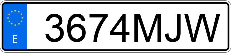 Numer rejestracyjny 3674MJW posiada TOYOTA COROLLA