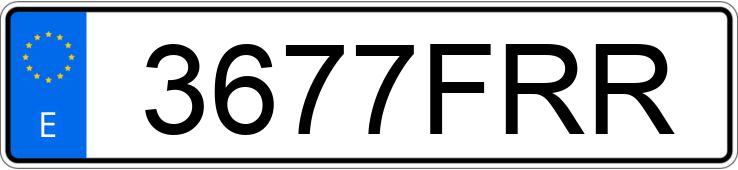 Numer rejestracyjny 3677FRR posiada SEAT IBIZA