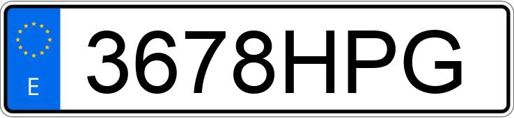 Numer rejestracyjny 3678HPG posiada TOYOTA AURIS