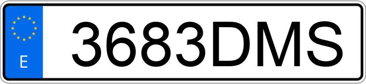 Numer rejestracyjny 3683DMS posiada CITROEN C2