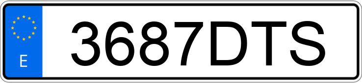 Numer rejestracyjny 3687DTS posiada MERCEDES AXOR