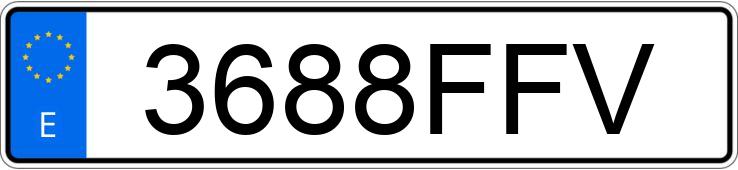 Numer rejestracyjny 3688FFV posiada MERCEDES C (203)