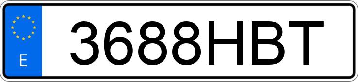 Numer rejestracyjny 3688HBT posiada VOLKSWAGEN PASSAT