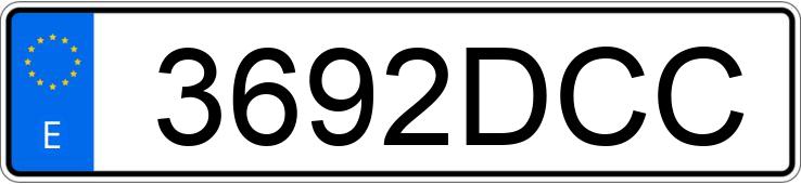 Numer rejestracyjny 3692DCC posiada RENAULT MEGANE