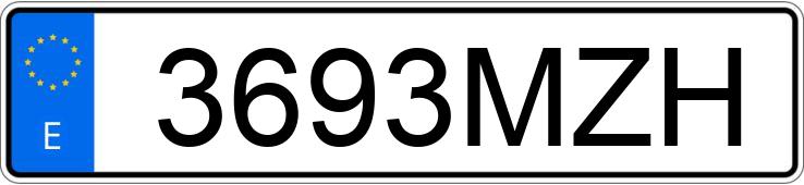 Numer rejestracyjny 3693MZH posiada JAC IEV7S