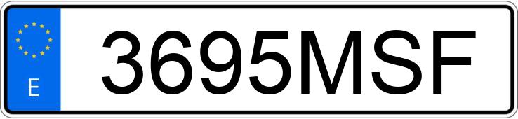 Numer rejestracyjny 3695MSF posiada AUDI Q3