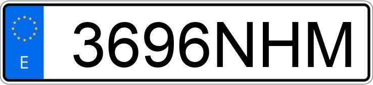 Numer rejestracyjny 3696NHM posiada EBRO S800