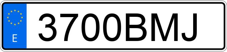 Numer rejestracyjny 3700BMJ posiada PEUGEOT 206