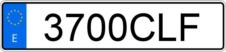 Numer rejestracyjny 3700CLF posiada VOLKSWAGEN GOLF