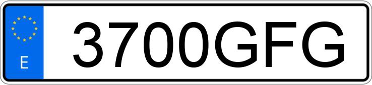 Numer rejestracyjny 3700GFG posiada SEAT IBIZA Numer rejestracyjny 3700GFG posiada SEAT IBIZA