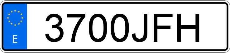 Numer rejestracyjny 3700JFH posiada SEAT IBIZA