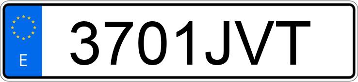 Numer rejestracyjny 3701JVT posiada VOLKSWAGEN CRAFTER